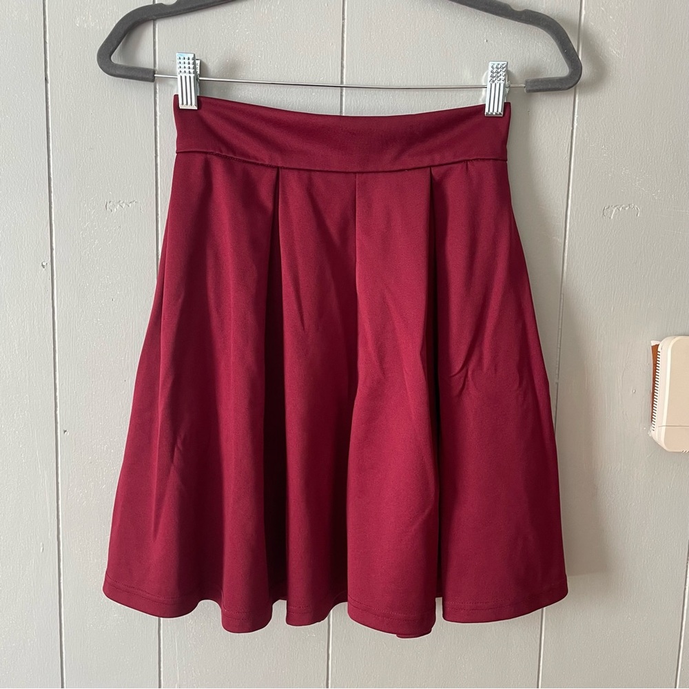 Elegant Burgundy Women's Skirt